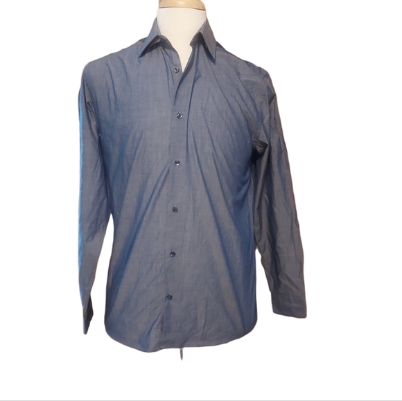 Cedarwood State Other - Cedar Wood State 15" 38cm Button Down Shirt Long Sleeve Blue Regular Fit…